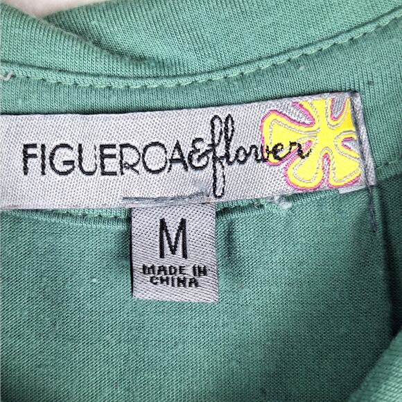 Womens Dress Medium Green Boho Chic Cottage Embroidered Spring Floral Shift - Picture 2 of 6